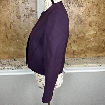 Vintage Louis Feraud Blazer Jacket Womens 38 Cropped Open Front