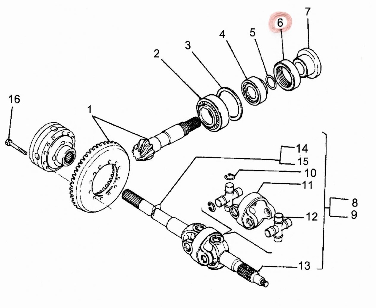 Mf35 Diff Lock 3428064M1 Massey Ferguson 2235 2430ST 2430GE Front Differential Pinion ...