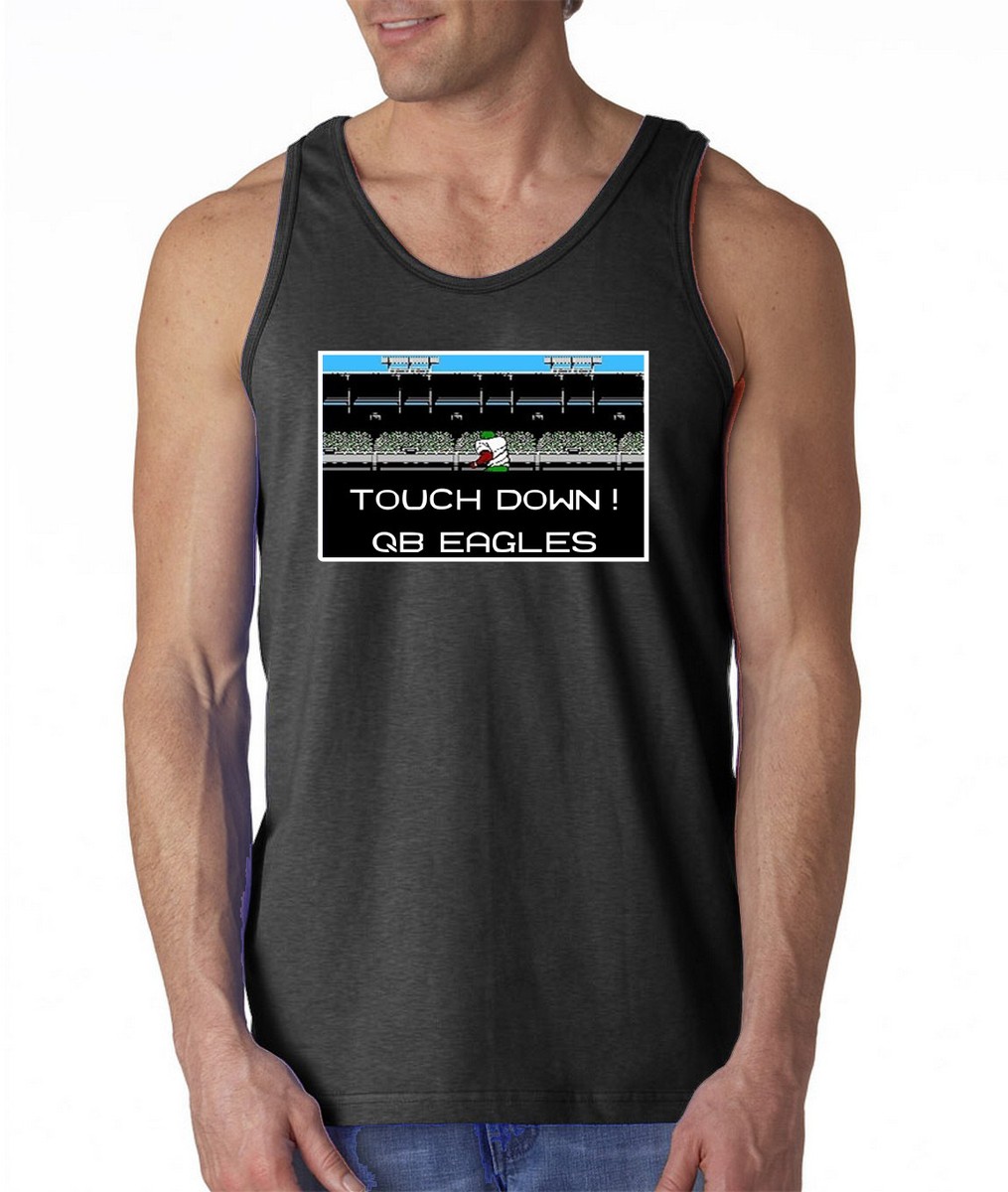 Tecmo Bowl Touchdown! QB Eagles shirt TANK TOP NEW Throwback Nes Nintendo