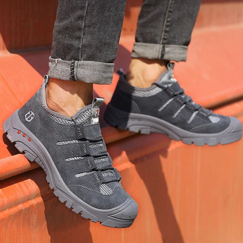 Herren Sicherheit Stahlkappe Schuhe Pannensicher Arbeitsstiefel Unverwüstliche Schuhe - Bild 5 von 16