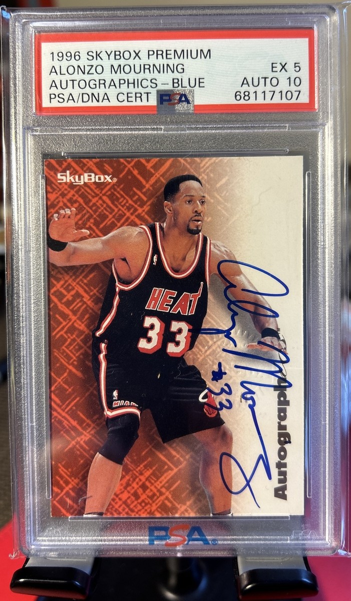 1996-97 Skybox Autographics Blue Alonzo Mourning PSA 10 Pop 1 