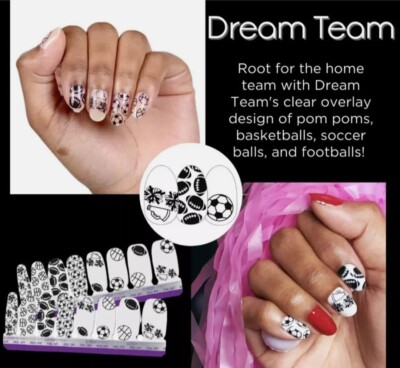Color Street Nail Polish Strips ~ CLEAR OVERLAY DESIGNS Design glitter ~ various
