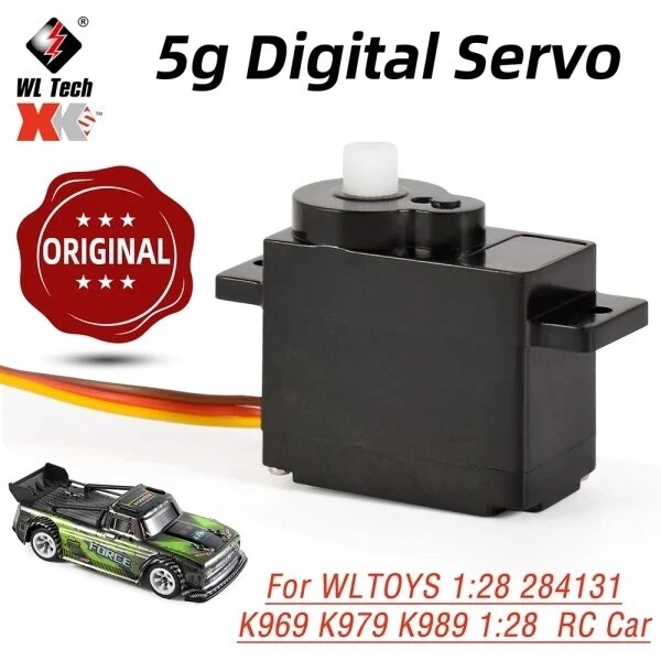 1/28 WLTOYS 5g металлический редуктор цифровой сервопривод 284010 284131 284161K989 K969 RC автомобиля -AU - Изображение 2 из 4