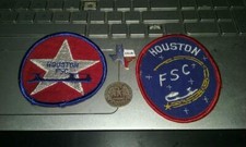 Huston Figure Skating Club Pin Badge patches 1982