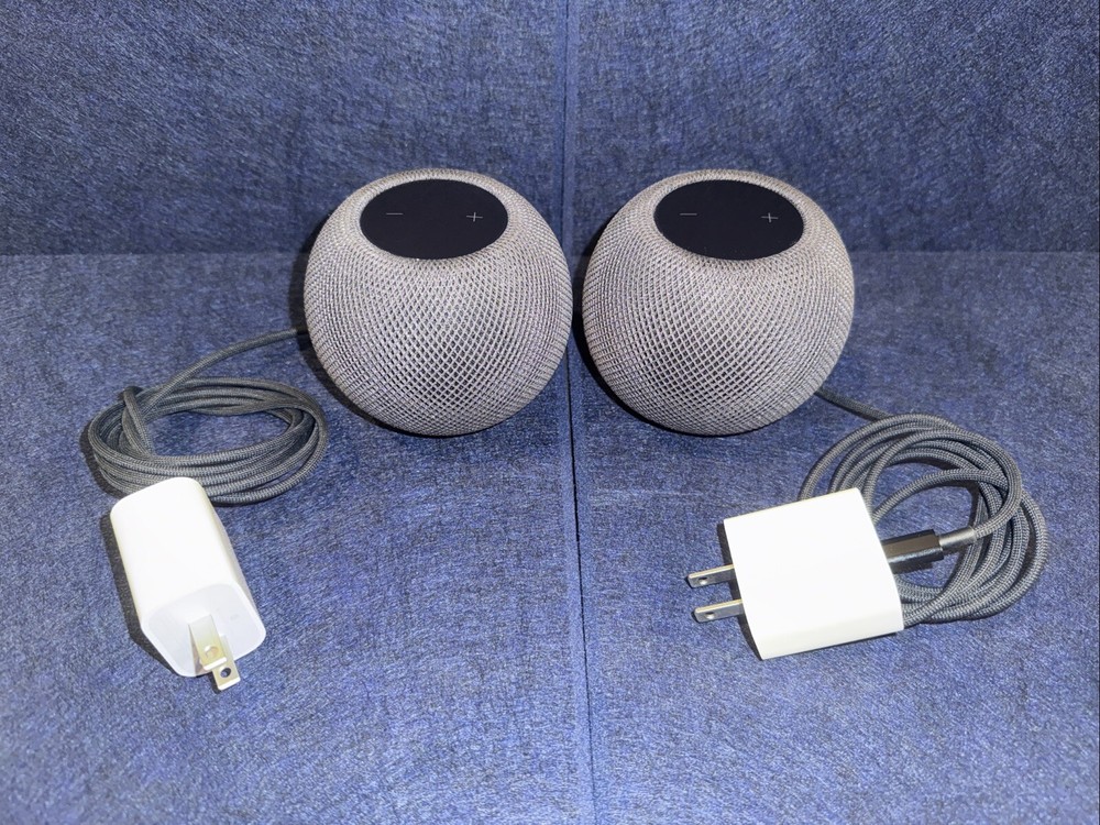 Pair of Apple HomePod Mini Smart Speakers - Space Gray A2374
