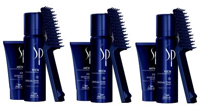 3x Wella Professionals SP Men Gradual Tone Brown 60 ml + 30 ml Shampoo