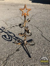 Custom Fabricated Iron Holiday Tree Handcrafted Black Dog Salvage Metal Shop 24"