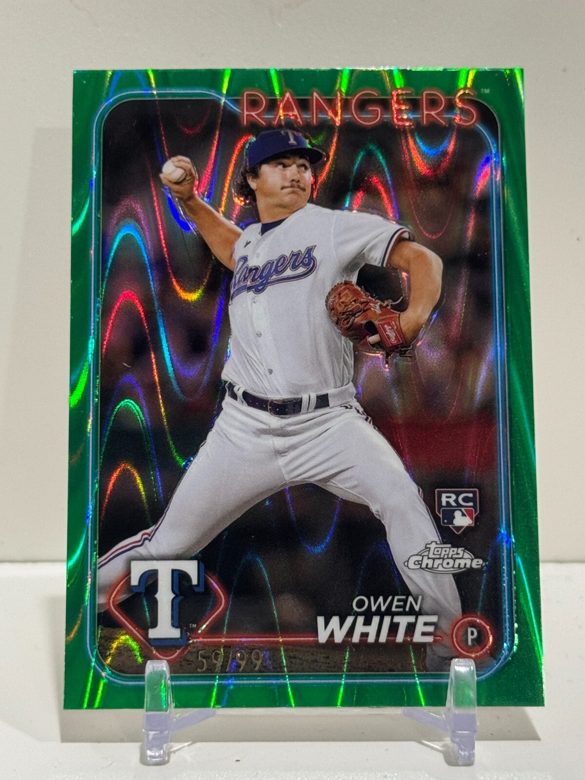 Owen White 2024 Topps Chrome - Green Refractor /99 (RC) #211