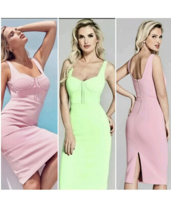   NWT Guess by Marciano green XANIA BUSTIER SCUBA Dress S   