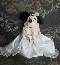 Disneyland Wedding Minnie Mouse Plush Stuffed Animal Doll Toy Walt Disney World
