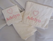 Pottery Barn Kids Toddler Sheet Set White "Adelyn" NWOT