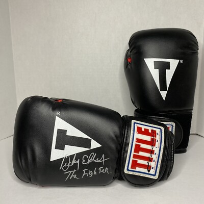 Title Classic Boxing Gloves Signed by Dicky Eklund The Fighter 12oz Gloves