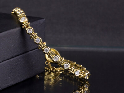 Edles Brillant Armband ca. 1,75ct   22,1g 750/- Gelbgold