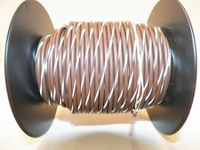 100 FOOT SPOOL 18 GAUGE GXL HI TEMP WIRE BROWN/WHITE STRIPE AUTOMOTIVE  FEET