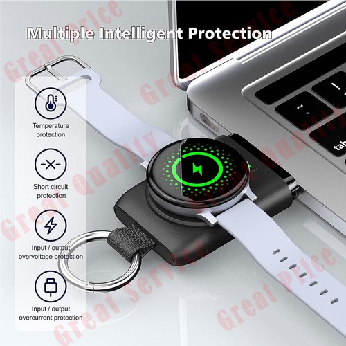Wireless Charger For Samsung Galaxy Watch Portable Keychain Power Bank Charger - Picture 7 of 15