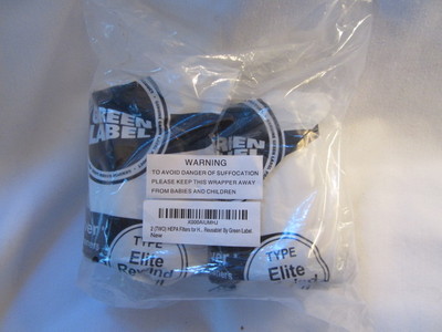 New in the Package Lot of Two Hoover Green Label Hepa Filters - Elite Rewind