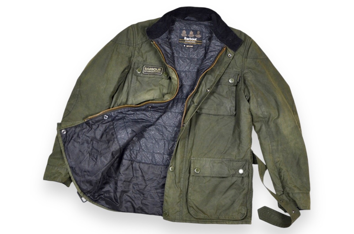 Men's Barbour Blackwell Jacket International Green Wax Motorcycles