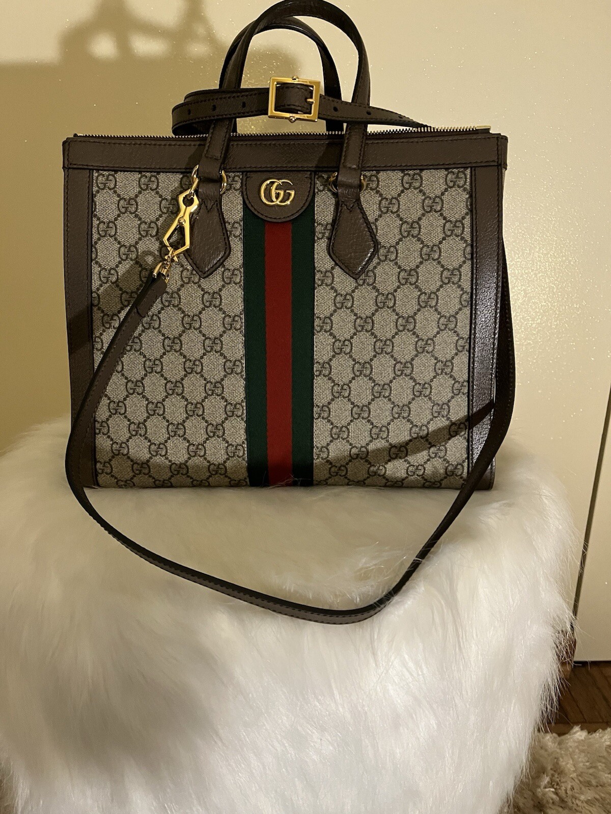 Gucci Authentic Ophidia Medium Top Handle Bag - image 6