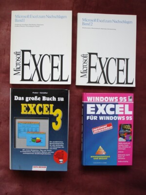 4 x Microsoft EXCEL - Bücher - !!! umfangreiches Konvolut - ANSCHAUEN LOHNT !!!