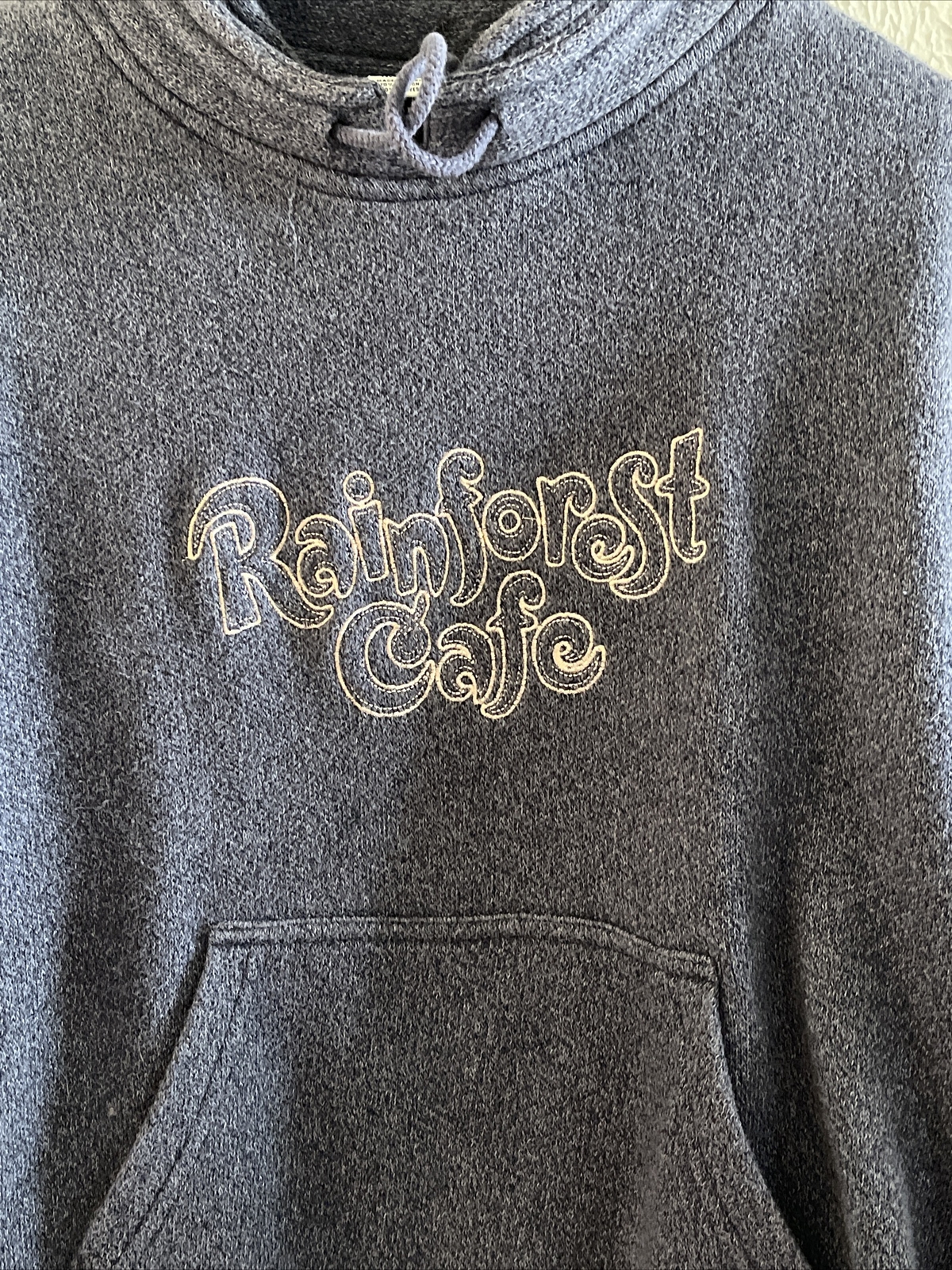 Mens Vintage Rainforest Cafe Blue Sweatshirt Size Sma… Gem