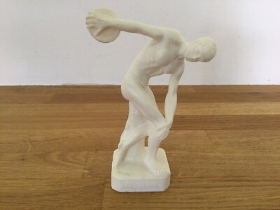 Diskobolus Diskuswerfer Akt männlicher Athlet griechisch römisch Statue Skulptur 6'' hoch
