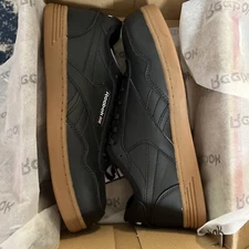 REEBOK WORK CLUB MEMT WORK - RB4154 Men's Classic Work Sneaker - Black & Gum NEW