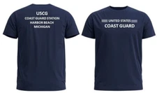 HARBOR BEACH COAST GUARD STATION* MI * 2-SIDED PERFORMANCE POLYESTER SHIRT