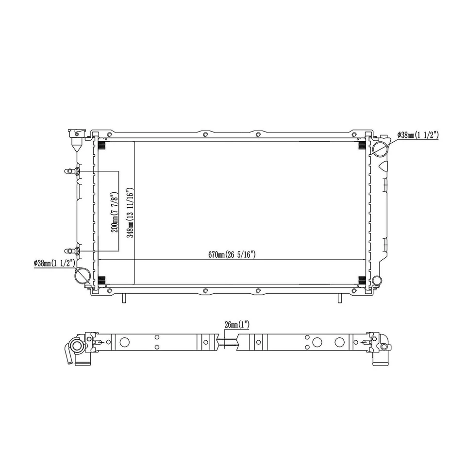 Aluminum Radiator for 1997-1999 Subaru Impreza; 1996-1997 Subaru Legacy CU2082 - Image 3 of 4