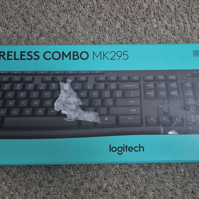 Logitech MK295 Silent Wireless USB Keyboard & Mouse Combo, Black, English QWERTY
