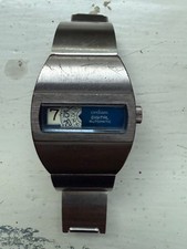 Scheibenuhr Ordiam automatic digital aus den 70er Jahren, funktioniert noch