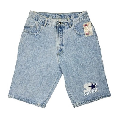 Vtg Rare 90s NWT Starter Denim Light Blue Wash Denim Shorts Mens