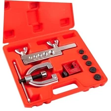 Brake Line Flaring Tool Kit with 5 Adapters, Flare Tool Kit with 45 Degrees, 