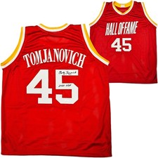 Houston Rockets Rudy Tomjanovich Autographed Signed Red Jersey 