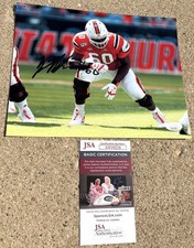 ZION NELSON SIGNED 8x10 Photo JSA COA Miami Hurricanes FOOTBALL