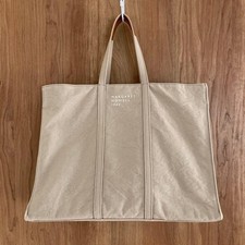 Margaret Howell Idea Canvas Tote Bag Gray With Gusset Women Rare Model LImited E