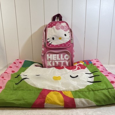 Hello Kitty-Youth Sleeping Bag-Sanrio W/2.0-Pound Fill-28''Wx56''L W/ Backpack