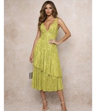 Ieena for Mac Duggal Lime Green Dress Size 2-Sample Dress