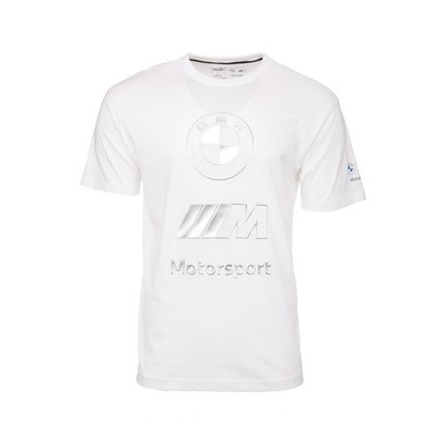 PUMA Bmw M Motorsport Stacked Lux Logo Crew Neck Short Sleeve T-Shirt Mens Size