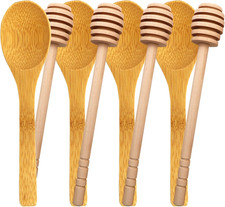 8 PIEZAS Palos de Cucharón de Miel Cuchara de Miel 6 Pulgadas Agitador de Miel Envuelto Individualmente