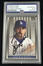 1997 Donruss Studio Signed Chan Ho Park Card 64 Autographed Auto Dodgers PSA COA