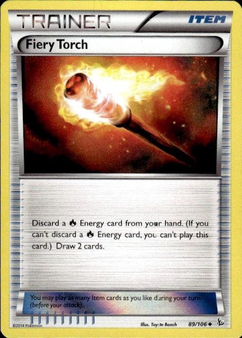 Pokemon Reverse Holo Fiery Torch XY - Flashfire 89/106 LP