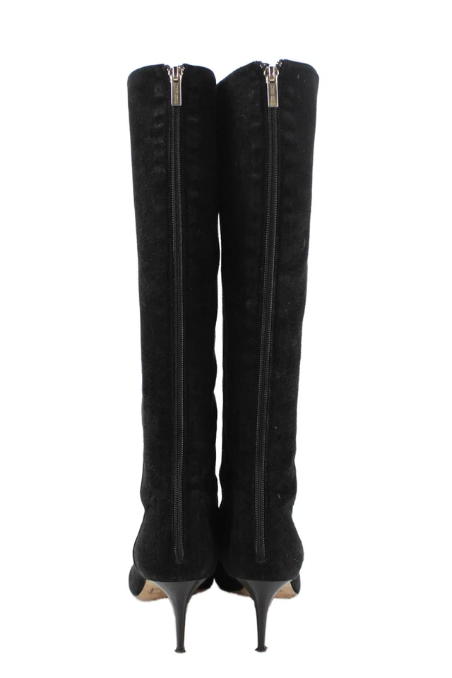 Jimmy Choo Mujer Gamuza Hasta la Rodilla Cremallera Botas Negras Talla 39 9 Foto 3 de 4