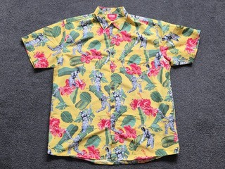 Camicia Lowes Australia a tema cricket stile hawaiano taglia media