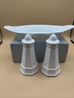 Pfaltzgraff Heritage Lighthouse Salt and Pepper Shakers  6" Tall & Serving Dish — photo 1