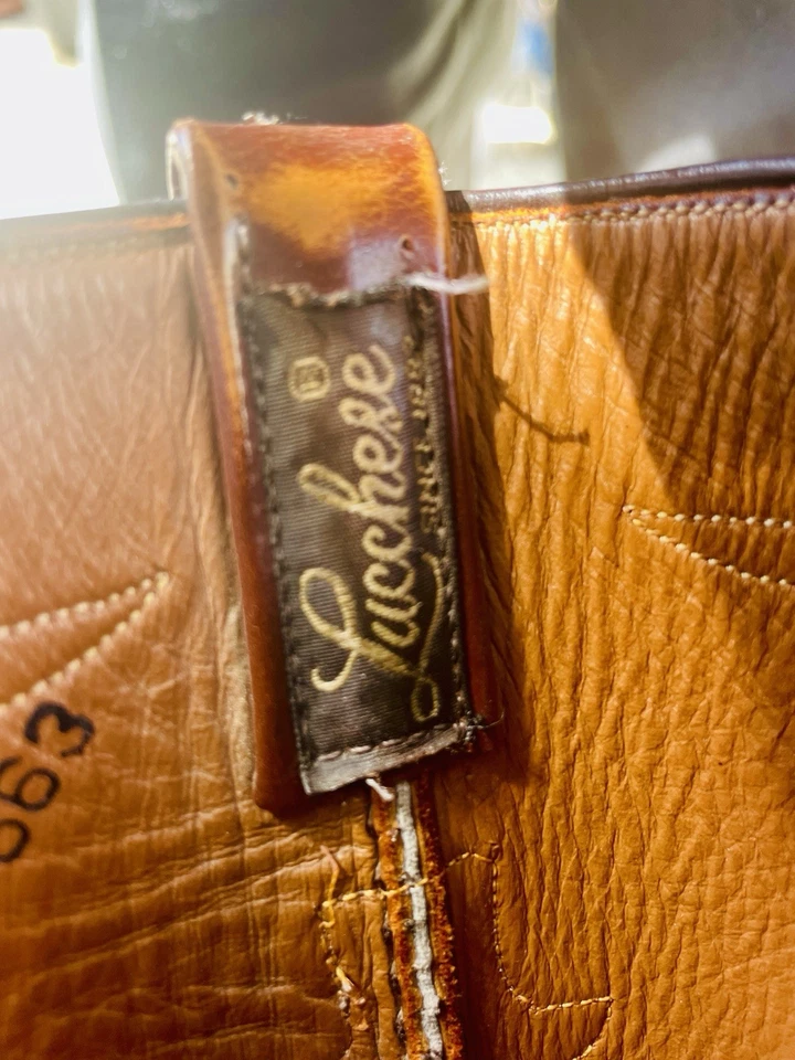 Vintage Lucchese Handmade Classics Men’s Cowboy Boots Sz. 9.5C Made USA  - Image 2 of 4