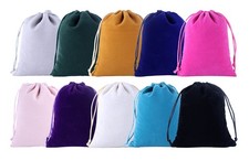 10 Pcs 5.2x6.8 Inch Large Velvet Gift Bags with Drawstring Jewelry Pouches