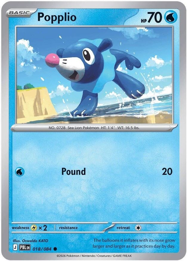 Pokemon Popplio (18/128) Pitch Black LP