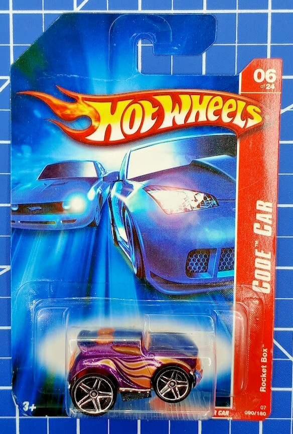 Hot Wheels 2007 Code Car Series #090 Rocket Box Purple w/ PR5s 1:64 Scale