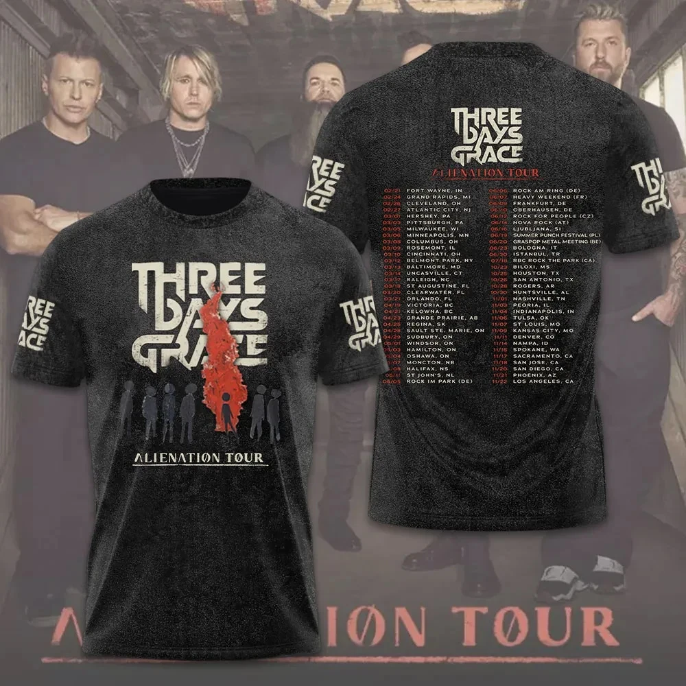 Three Days Grace Alienation Tour 2026 3D T-Shirt