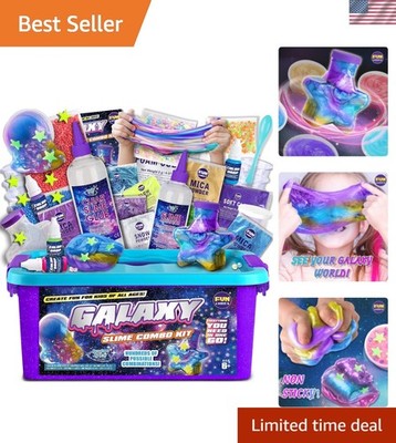 Ultimate Metallic Galaxy Slime Making Kit for Kids 8-12 | Perfect Birthday Gift